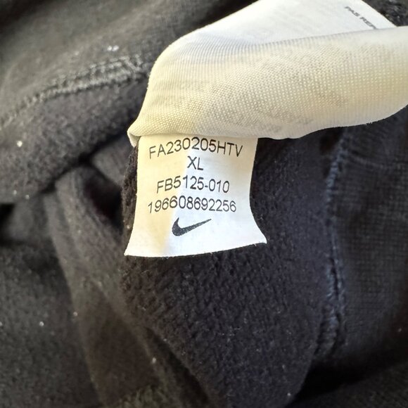 Nike Center Swoosh Sweatshirt Women's XL Black Dri-FIT One French Terry Crewneck - Picture 7 of 10